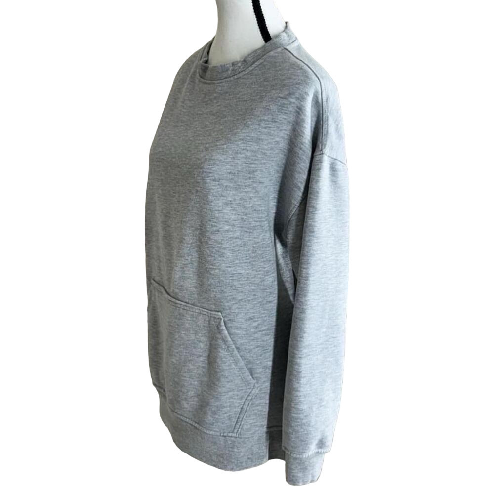 Danskin Ladies Sweatshirt Oversized Crewneck with Pocket Light Heater Grey Sz M - Picture 5 of 14